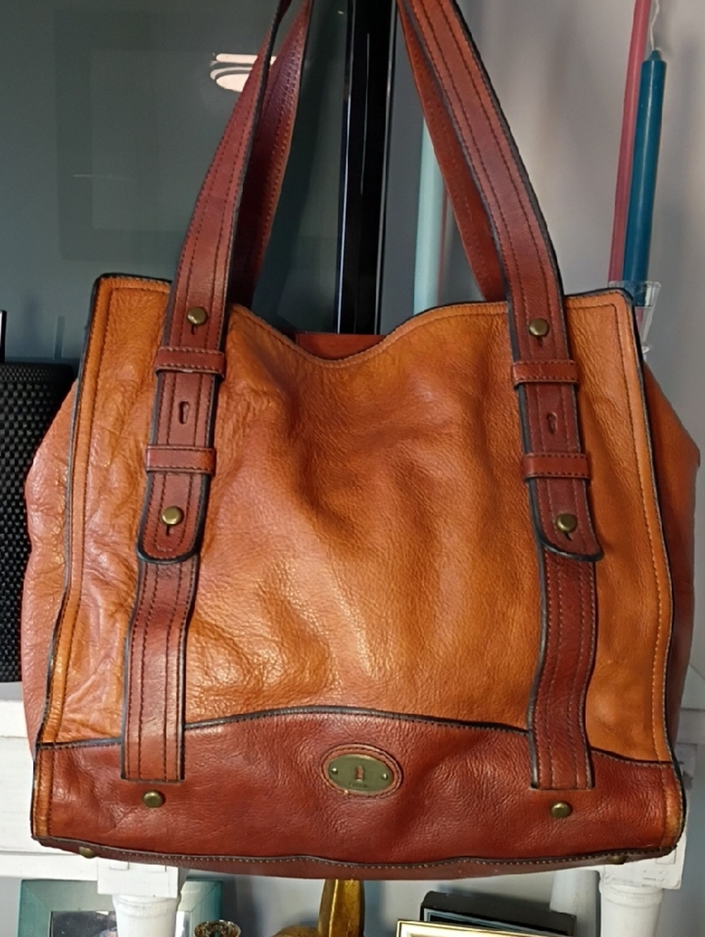 Fossil Long Live Vintage Leather Tote
